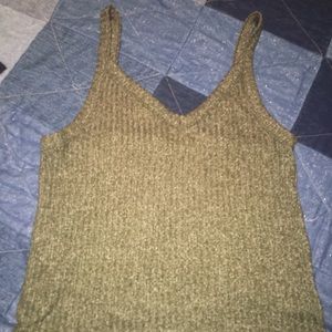 Army Green crop Tank Top